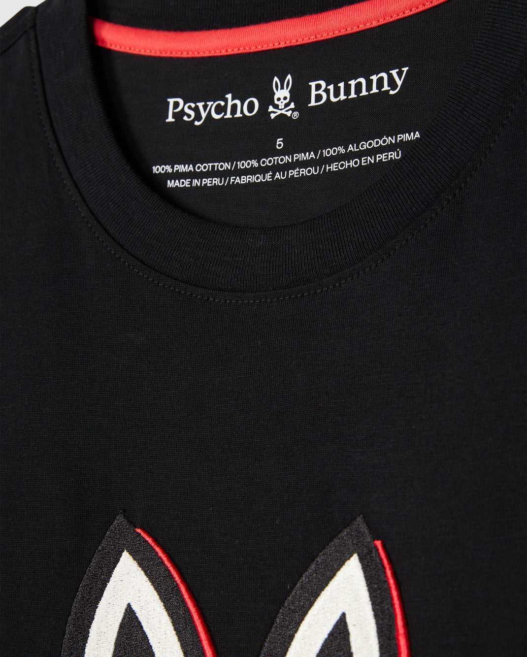 Tees Psycho Bunny Kayden Graphic Tee Noir Homme | FHQ-47874200